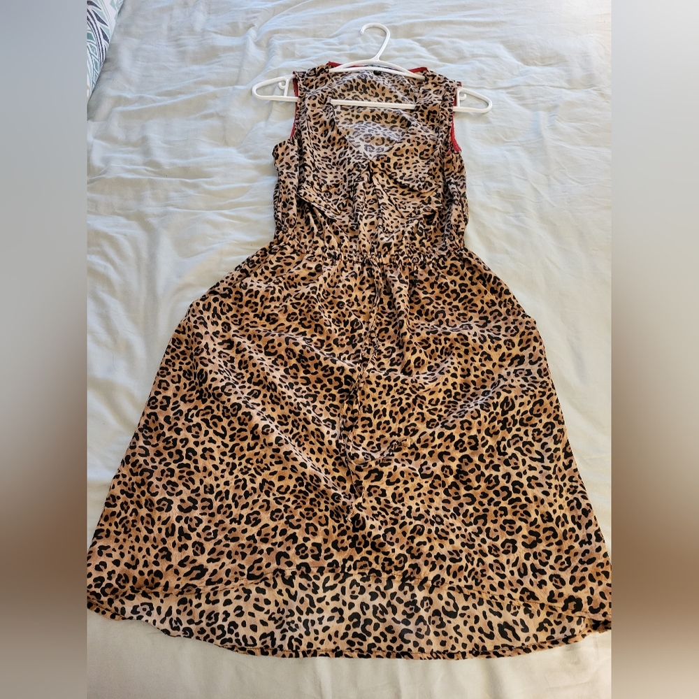 Leopard print dress with pockets Size S